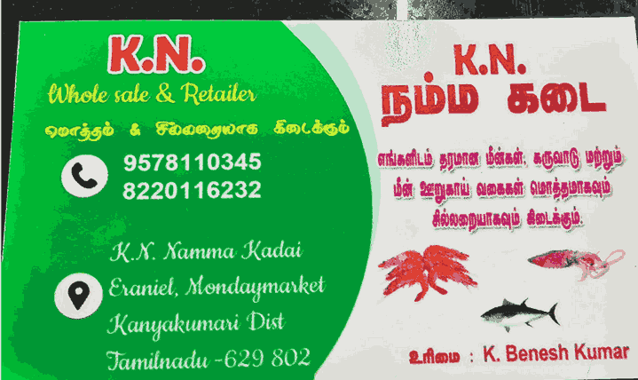 K.N Namma kadai Fish Shop in Thingal Nagar